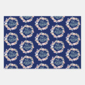 Elegant Bloemen Eid Mubarak Gift Inpakpapier Vel (Voorkant)