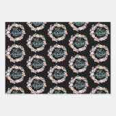 Elegant Bloemen Eid Mubarak Gift Inpakpapier Vel (Voorkant)