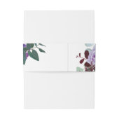 Elegant Bloemen Elegant Paarse Bloom Bruiloft Uitnodigingen Wikkel (Achterkant Voorbeeld)