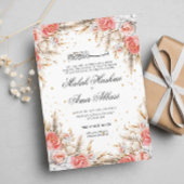 Elegant Bloemen en blad Islamitische Moslim Bruilo Kaart