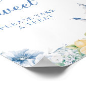 Elegant Bloemen en Citroenen Liefde is Zoet Poster (Hoek)