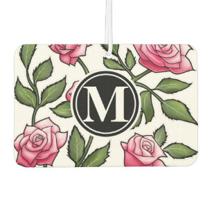 Elegant Bloemen en Monogram Luchtverfrisser