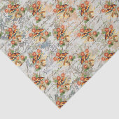 Elegant  bloemen en paddenstoelen tissuepapier (Detail)