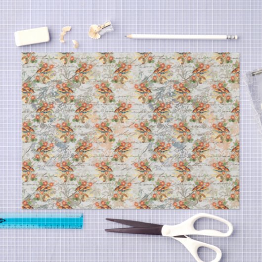 Elegant bloemen en paddenstoelen tissuepapier (Craft)