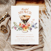 Elegant Bloemen Espresso Martini Vrijgezellenfeest Kaart