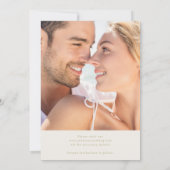 Elegant Bloemen Foto lijst Save the Date Wedding Kaart (Achterkant)