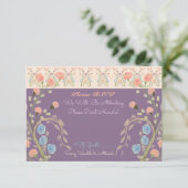 Elegant Bloemen Gast Uitnodiging Reactie (Staand voorkant)