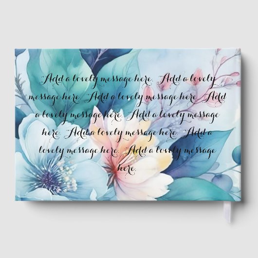 Elegant bloemen gastenboek (Achterkant)