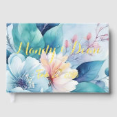 Elegant bloemen gastenboek (Voorkant)