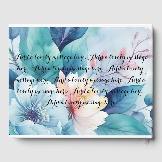 Elegant bloemen gastenboek (Achterkant)