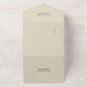 Elegant & Bloemen Geometrisch Patroon Islamitische All In One Uitnodiging (Buitenkant)