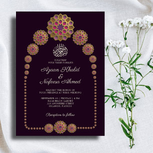 Elegant & Bloemen Geometrisch Patroon Islamitische Kaart
