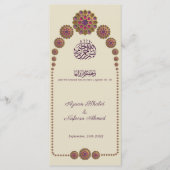 Elegant & Bloemen Geometrisch Patroon Islamitische Menu (Voorkant)