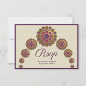 Elegant & Bloemen Geometrisch Patroon Islamitische RSVP Kaartje (Voorkant)