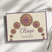 Elegant & Bloemen Geometrisch Patroon Islamitische RSVP Kaartje