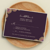 Elegant & Bloemen Geometrisch Patroon Islamitische RSVP Kaartje