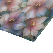 Elegant Bloemen Glas Snijplank (Hoek)