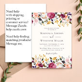 Elegant Bloemen Gouden Folie Bruiloft Kaart