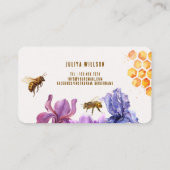 Elegant bloemen Honing product Visitekaartje (Achterkant)