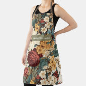 Elegant  Bloemen Ivoor & Kraft gepersonaliseerd Schort (Insitu)