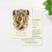 Elegant Bloemen Katholiek Bruiloft Gebed Kaart (Bureau)