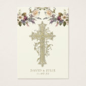 Elegant Bloemen Katholiek Bruiloft Gebed Kaart (Voorkant)