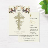 Elegant Bloemen Katholiek Bruiloft Gebed Kaart (Bureau)