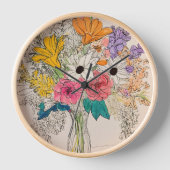Elegant Bloemen Klok Ontwerp (Voorkant)