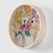 Elegant Bloemen Klok Ontwerp (Hoek)