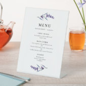 Elegant Bloemen Lavendel Menu Reclamebord Met Voetstuk (Insitu)