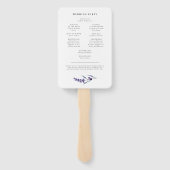 Elegant Bloemen Lavendel Programma & Trouwfeest Handwaaier (Achterkant)