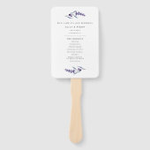 Elegant Bloemen Lavendel Programma & Trouwfeest Handwaaier (Voorkant)