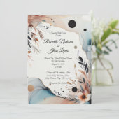 Elegant, Bloemen, Liefde Kaart (Staand voorkant)