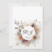 Elegant, Bloemen, Liefde Kaart (Achterkant)