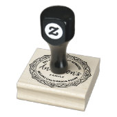 Elegant  Bloemen Lijst-aangepaste familienaam Rubberstempel (Stempel)