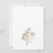 Elegant  Bloemen Lijst Bruiloft Save The Date (Achterkant)