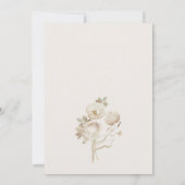 Elegant  Bloemen Lijst Cream Bruiloft Save The Date (Achterkant)
