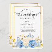 Elegant Bloemen Lijst Invitation Kaart (Voorkant / Achterkant)