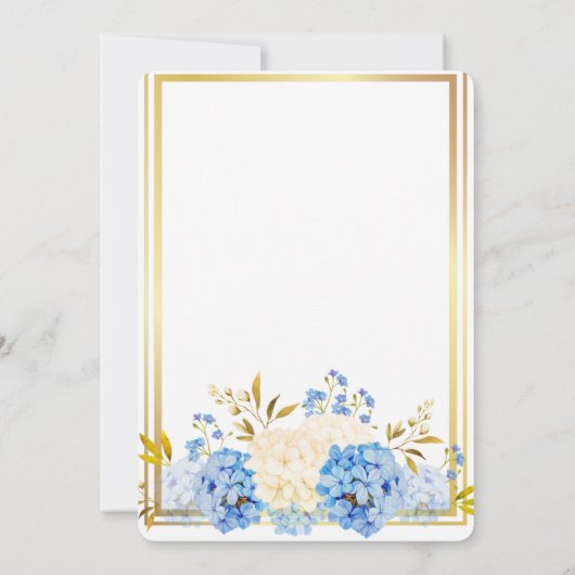 Elegant Bloemen Lijst Invitation Kaart (Achterkant)