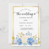 Elegant Bloemen Lijst Invitation Kaart (Voorkant)
