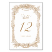  Elegant Bloemen Lijst Ornament Bruiloft Kaart (Achterkant)