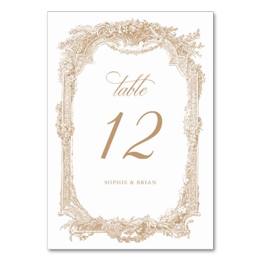  Elegant Bloemen Lijst Ornament Bruiloft Kaart (Voorkant)