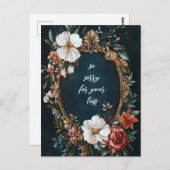 Elegant Bloemen Lijst  Sorry voor uw verlies Briefkaart (Voorkant / Achterkant)