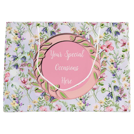 Elegant Bloemen Lijst: voor elke gelegenheid Groot Cadeauzakje (Voorkant)