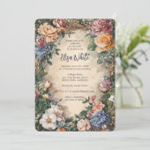 Elegant Bloemen Lijst Vrijgezellenfeest CUSTOM Kaart (Staand voorkant)