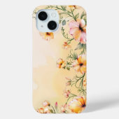 Elegant Bloemen Lijst Waterverf Telefoonhoes Case-Mate iPhone Case (Achterkant)