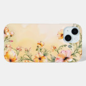 Elegant Bloemen Lijst Waterverf Telefoonhoes Case-Mate iPhone Case (Achterkant (horizontaal))