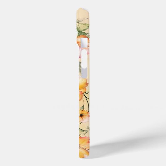 Elegant Bloemen Lijst Waterverf Telefoonhoes Case-Mate iPhone Case (Achterkant / Links)