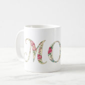Elegant Bloemen MOM Design - Moederdag Gift Koffiemok (Voorkant links)