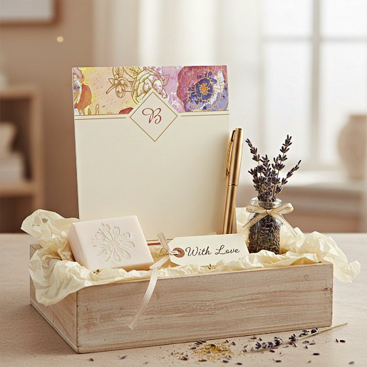 Elegant bloemen notitieblok